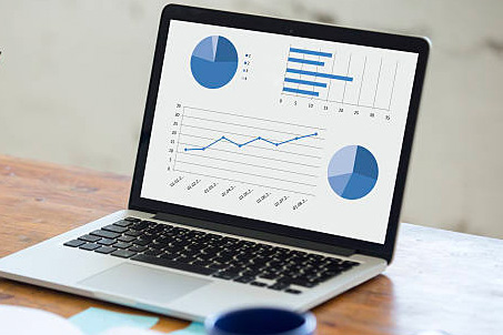 a graph on a laptop screen