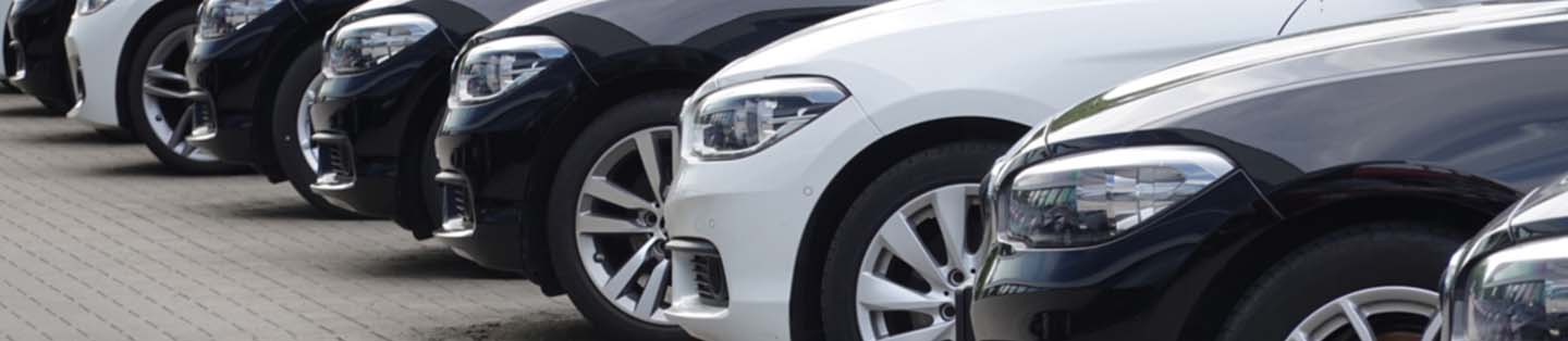 a fleet of cars parked